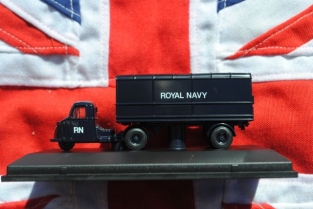 Oxford 76RAB010 Scammell Scarab Van Trailer Royal Navy